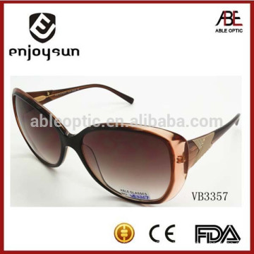 Óculos de sol de acetato de moda feminina com grande templo atacado China